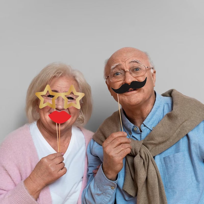 LINGTEER Happy 100th Birthday Party Photo Booth Props,Cheers to 100th Birthday 100th Years Old Bday Party Centerpieces Props Decorations Sign. - Image 5